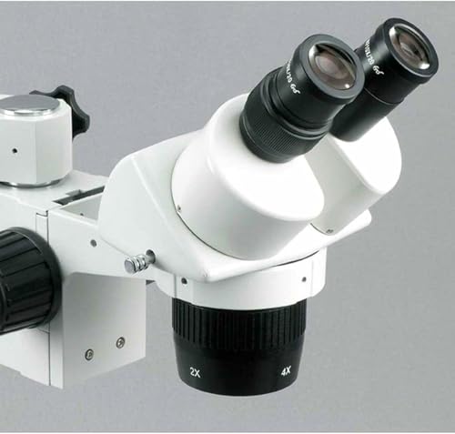 Image of AmScope SW-3B13X Binocular Stereo Microscope, WH10x Eyepieces, 5X /10X /15X /30X Magnification, 1X /3X Objective, Single-Arm Boom Stand, Includes 0.5x Barlow Lens