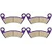 ECCPP FA452 Brake Pads Front Carbon Fiber Replacement Brake Pads Kits Fit for 2008-2015 Polaris Ranger,2010-2013 Polaris RZR