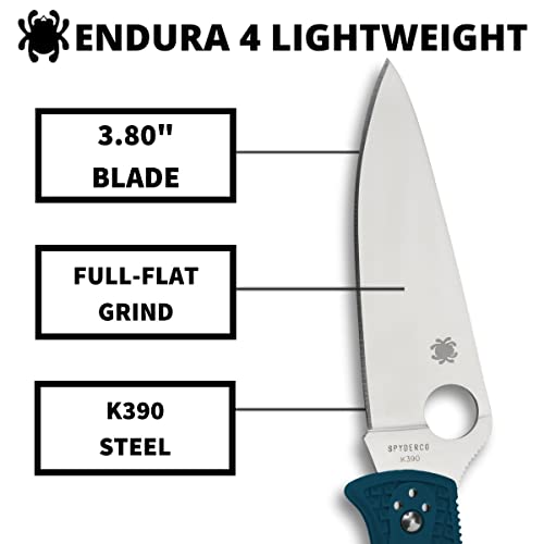 Spyderco Endura 4 Folding Pocket Knife with 3.8" K390 Steel Blade and FRN Handle - EDC Knife for Men and Women, Perfect for Hunting, Tactical, Camping, Survival, Hiking - PlainEdge - C10FPK390 - Image 3