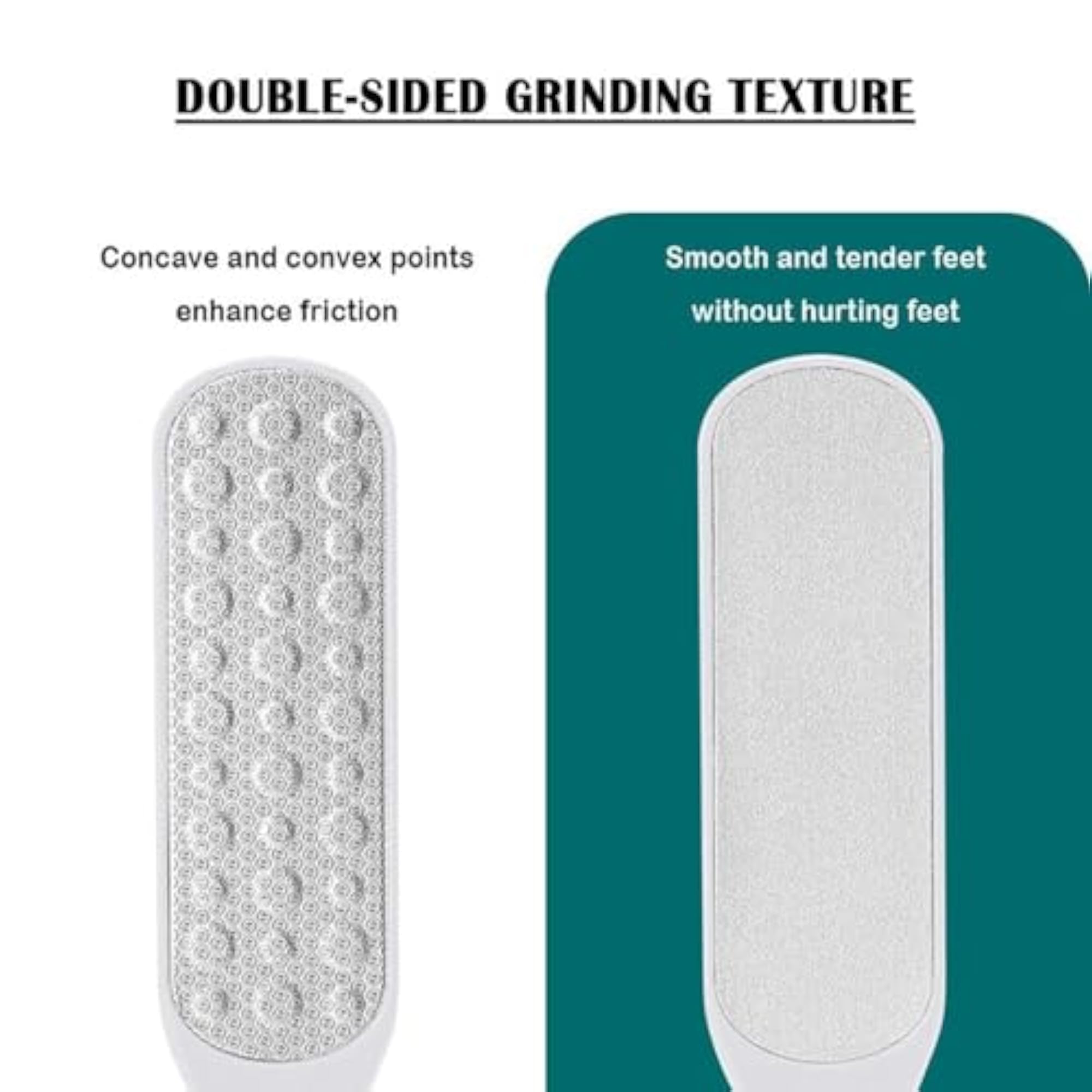 2 Pcs Double Sided Multidirectional Nickel Foot File Callus Remover