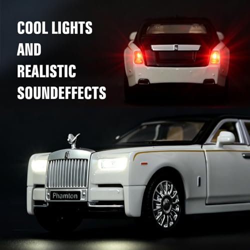 Carro de juguete metal 1:32 con luces y sonidos miniatura 3