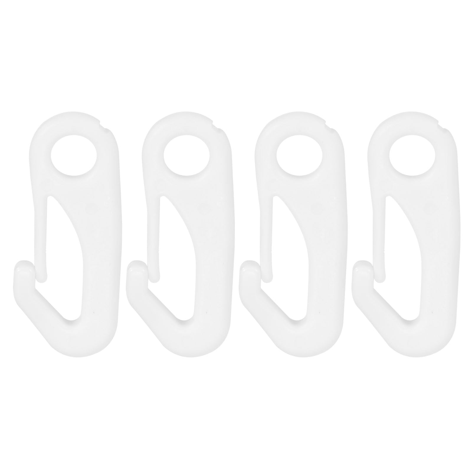 PATIKIL 8Pcs Flag Pole Clips, Durable Nylon Flag Snap Hook Clips Pole Accessory for Attaching Banner to Flagpole Rope, Hammock Swing Outdoor Travel Camping, White