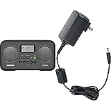 Sangean PR-D19BK FM Stereo/AM Digital Tuning Portable Radio with Protective Bumper (Gray/Black) & ADP-PRD18 Switching Power AC Adapter for Models PR-D18, PR-D4W and CL-100 (Black)