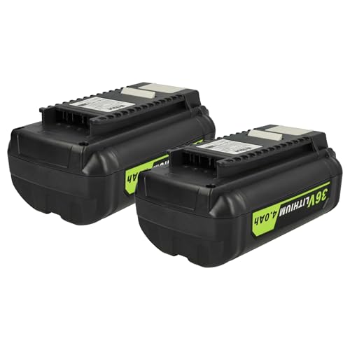 vhbw 2x Battery compatible with Ryobi 40V 14 IN Brushless Chain Saw, 40V 20 IN Brushless Power Tools (4000 mAh, Li-Ion, 36 V)