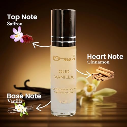 Image of Ossa Oud Vanilla Concentrated Perfume 6ml | Alcohol Free Roll On Attar For Men And Women | Premium Long Lasting Unisex Fragrance With Rich Vanilla & Amber Notes |Ideal For Signature Scent