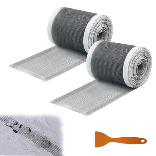 Confezione Da 2 Adesivo Monouso Per Raccogli Capelli Doccia 120 mm x 5 m Filtro Doccia Capelli Con Spatola In Plastica Per Docce Vasche Da Bagno Cucine