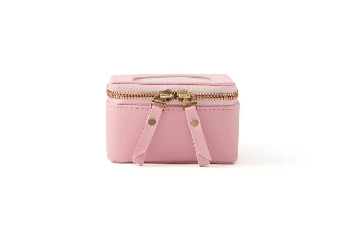 The Space Story Makeup Cosmetic Organizer Durable Travel Vanity Kit, Storage Bag for Women, Mini Makeup Kit (Pink, 11.5x11.5x6.5 cm)-image-30