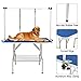 Bonnlo Pet Grooming Table, Portable Dog Grooming Table with Arm Noose & Mesh Tray, Adjustable Foldable Pet Groom Table Stand for Dog Cat, Maximum Capacity Up to 330 LBS (45in)