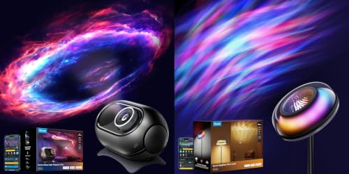 Image of Govee Uplighter Floor Lamp Bundle Galaxy Light Star Projector