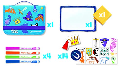 Kit Creativ Travel Board Acessórios Magnéticos, Maped, 969311, Branco/Azul