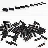 JSHANMEI Fishing Crimps Single Barrel Crimp Sleeves Black Oxidized Copper Tube Crimping Sleeves Fishing Line Connector Rigging Tackle