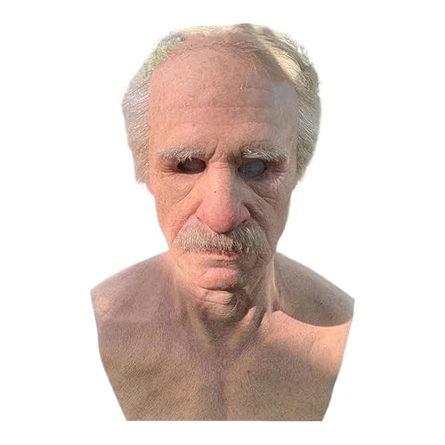 Skkpolo Cubrecaras De Hombre Mayor Realista, Máscara Realista De Látex Para Halloween Disfraz De Halloween Para Cosplay Accesorios De Disfraz Para Teatro Y Eventos Temáticos