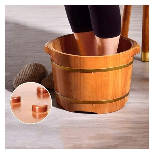 Tina de pies de madera sólido de cedro para spa miniatura 5