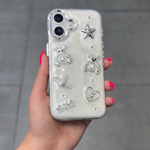 Image of PEEPERLY Back Cover Case for iPhone 15 Scratch Resistant Anti-Slip TPU Shockproof Protective Durable Heart Fantasy Case