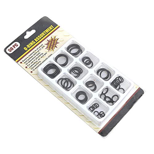 Loriver 50 Pieces Power Pressure Washer O-Rings Replacement Rubber Black