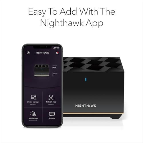 Image of NETGEAR Nighthawk Tri-Band Whole Home Mesh WiFi 6E Add-on Satellite (MS90) - Works with Your Nighthawk MK93S System - Adds Up to 2,500 sq. ft. Coverage - AXE5700 (Up to 5.7Gbps)