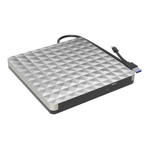 jiingekk USB3.0 External DVDs Optical Writer Drives With Pattern Portable USB C DVDs Burners For Data Backup
