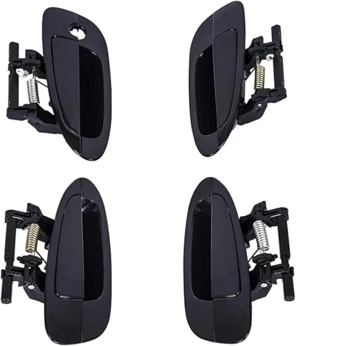 Poignées de porte extérieures pour Altima 2002-2006 noir lisse 4 pièces latérale