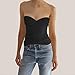 Womens Fashion Off Shoulder Long Sleeve Wrapped Chest Slim Fit Elastic Top Solid Color Backless Top Seamless (Black, S)
