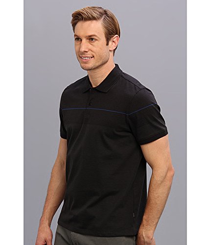 Calvin Klein Men's Short Sleeve Jersey Polo with Engineered Stripe