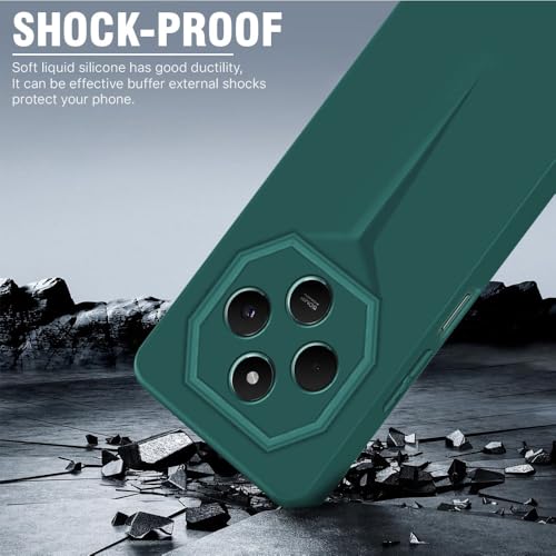 Image of WOW IMAGINE Back Cover for Redmi A4 5G | Poco C75 5G | 14C 5G | Poco M7 | Blade Series Ultra Thin Case with Lightweight Design | Camera Protection | Soft Matte Silicone Flexible Mobile Case - Green