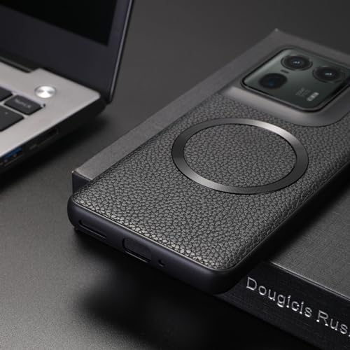 Hülle Case for Edge 50 Ultra Cover Texture Leather Support Wireless Charging,Slim Bumper Shell for Motorola Edge 50 Ultra(2) - Image 2
