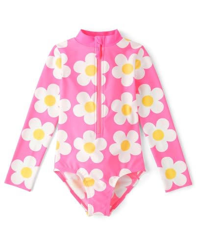 Image of Gymboree Girls and Toddler Long Sleeve Rashguard One Piece Swimsuit