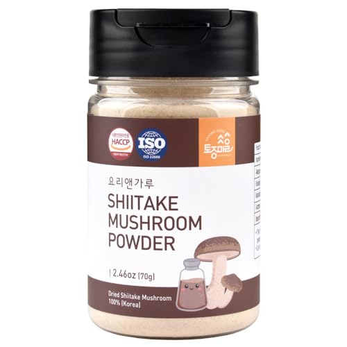 TOJONGHERB Shitake Mushroom Powder / 2.46oz/ All Natural Umami Seasoning/Authentic Korean Product
