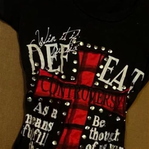 Image of Kawaii Cutecore Harajuku Vintage Y2k 2000s Tops Summer Goth Emo Alt Short Sleeve Graphic Tee