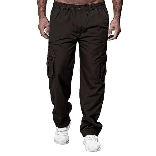Cargo Sweatpants for Men Casual Athletic Jogger Outdoor Hiking Pant Comfort Straight Length Loose Fit Pants with Pockets2