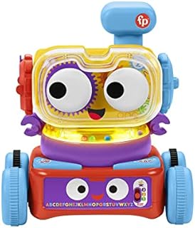 Fisher-Price 4-in-1 Ultimate Learning Bot, electronic activity toy with lights, music and educational content for infants and kids 6 months and up, HBB04