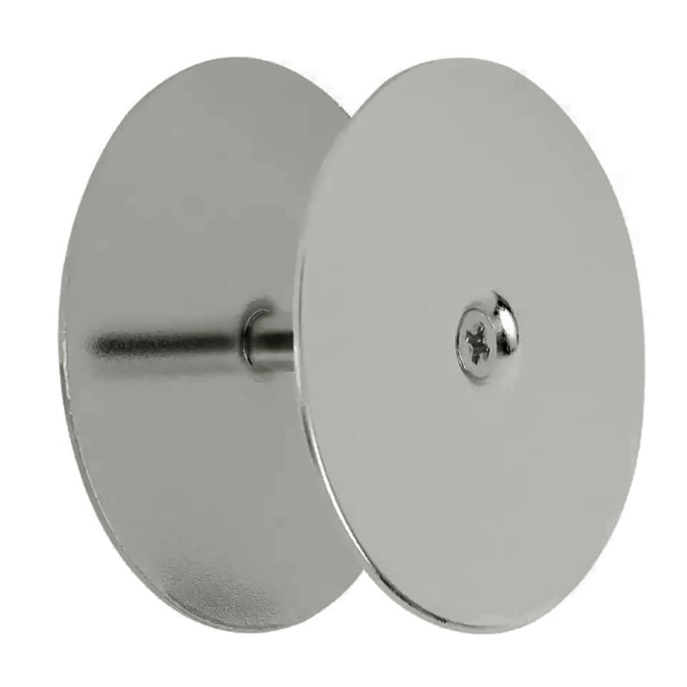 Door Hole Cover Plate 2-5/8" O.D. – Paintable Steel Cover for Unused Lock & Knob Holes, Door Repair Plate for Remodeling After Lock Removal