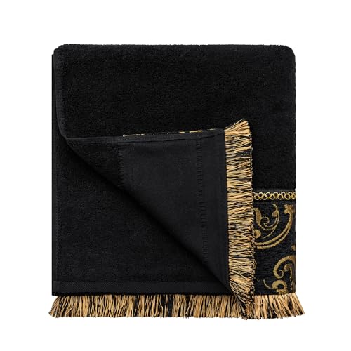 Loom and Mill Luxury Cotton Bath Towel Set 3 Piece, Black-Copper Bronze by Loom and Mill - Image 4