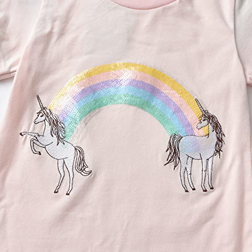 Image of VIKITA Girls Shirts Winter Long Sleeve Tops Print Tees for Girls,3-12 Years