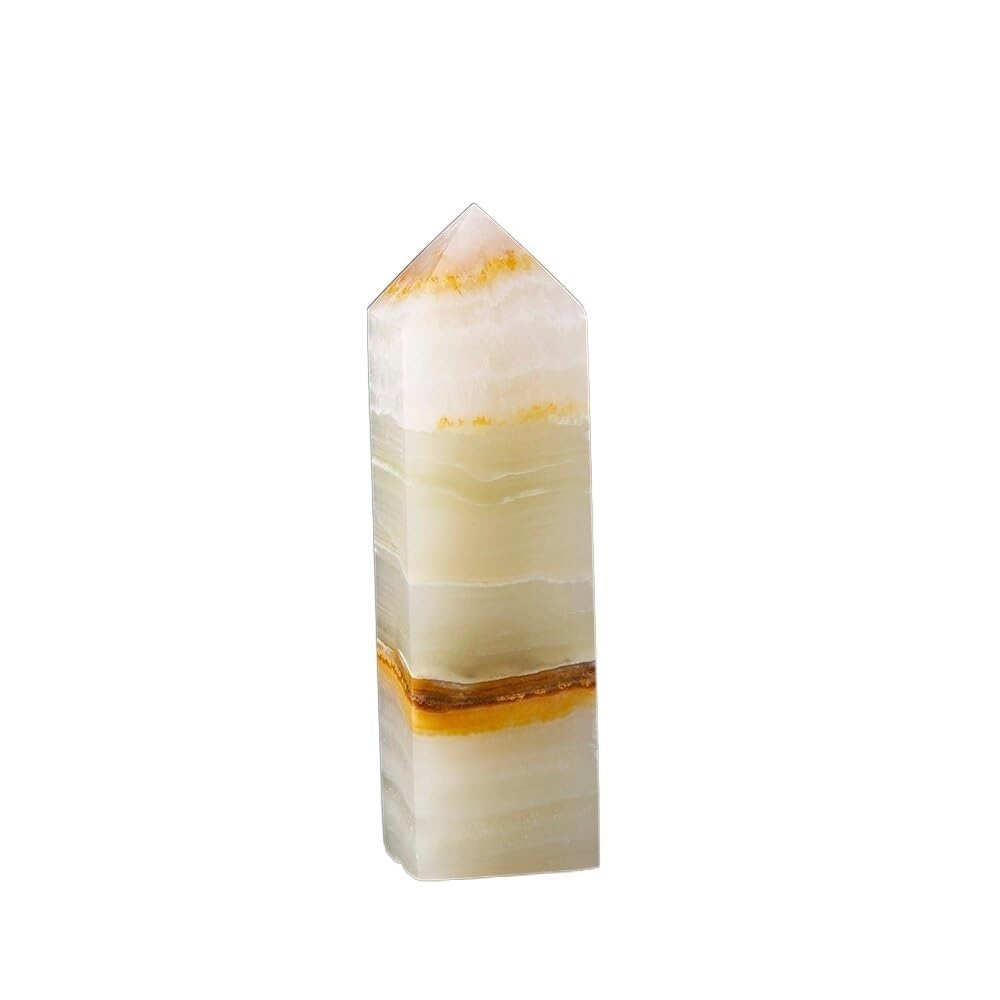 Ylquxeuv One Color Stone Afghan Jade Crystal Column Gemstone Tower Quartz Point Wand Home Decoration (Size : 150-200G)