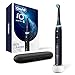 Oral-B iO Series 5 Rechargeable Electric Toothbrush with Visible Pressure Sensor to Protect Gums, 2 Minute Timer, 5 Cleaning Settings, 1 Replacement Toothbrush Heads, and Travel Case, Black