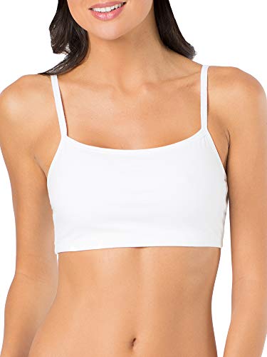 Image of Fruit of the Loom Women's Spaghetti Strap Cotton Sports Bra - All-Day Comfort