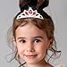 Kilshye Princess Silver Tiara and Crown Pink Crystal Tiaras Pageant Crowns Rhinestone Birthday Headdress for Women (Red)
