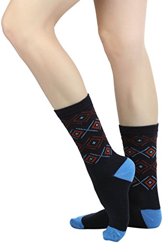Image of ToBeInStyle Women's Pack of 6 or 12 Fashion Printed Crew Socks