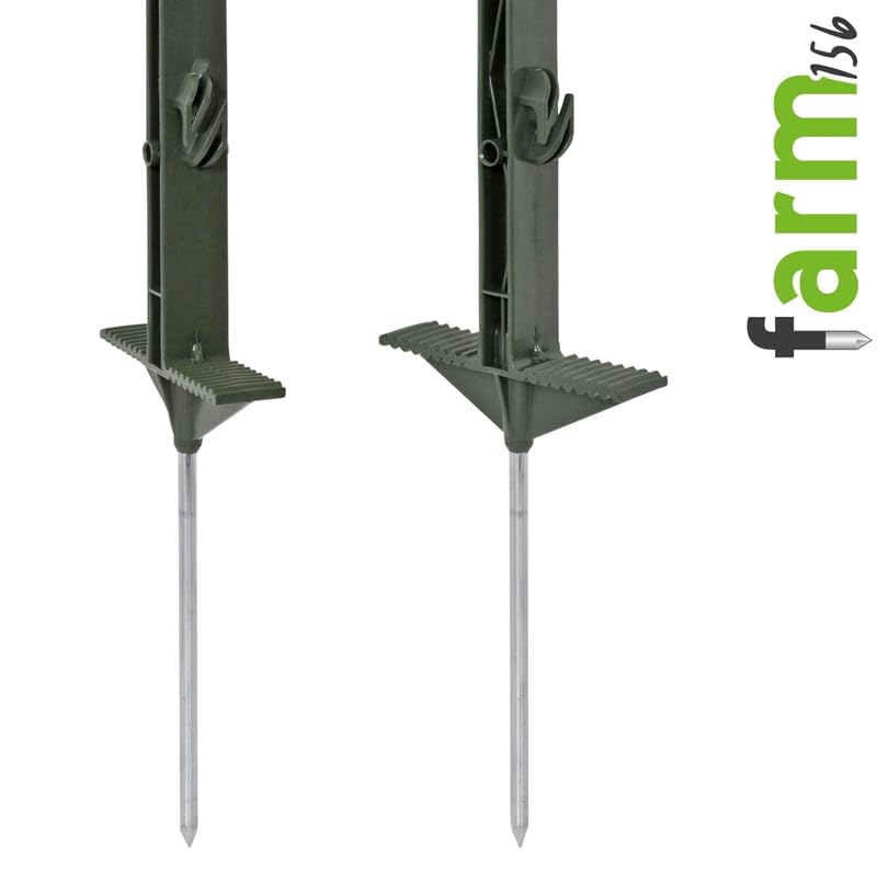 VOSS.farming 40x Weidezaunpfähle Farm 156", 156 cm, 11 Ösen, grün