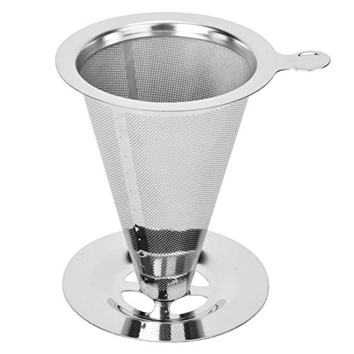 Edelstahl-Kaffeemaschine zum Ausgießen, wiederverwendbar, 1 Servierkaffeemaschine YJ-89A1 silber