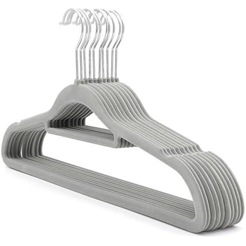 The Hanger Store Grey Non-slip Velvet Hangers Cover