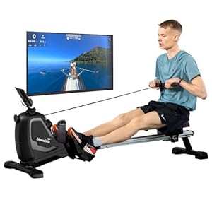 Skandika Roeitoestel, roeiergometer, tablethouder, rower met multifunctionele computer, 8 standen, weerstandsverstelling, onderhoudsarm