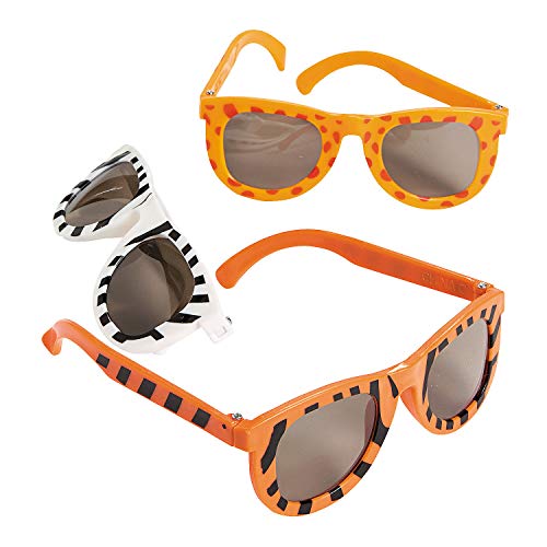 Fun Express Animal Print Sunglasses (1 Dozen) Party Favors - VBS Vacation Bible School Supplies/Decor Summer & Beach Accessories