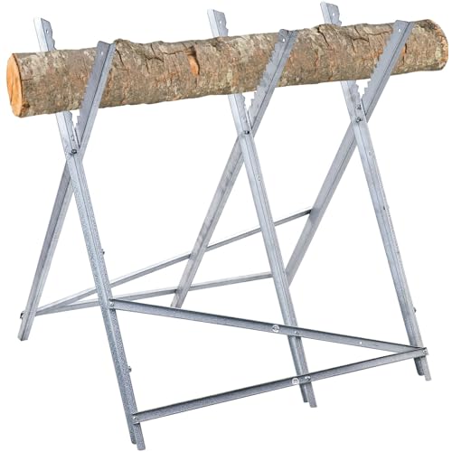 WERKA PRO Chevalet à bûche en métal avec 3 Pieds