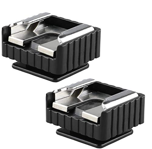 Flash Hot Shoe Mount Adapter to 1/4 Thread Hole,2Pack,Strong&Solid for Tripod Flash Holder Bracket Light Stands
