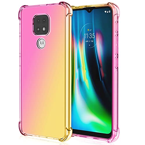 HUANGTAOLI Hülle für Motorola Moto G9 Play, Soft TPU Silikon Handyhülle Vier Ecke Kante Stoßdämpfung Design Kratzfest Schutzhülle für Motorola...
