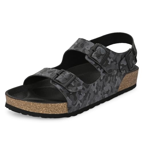 Image of Centrino Men's Berkin-Style Slip-On Sandals | Open Toe Design | Soft PU Footbed | Lightweight & Comfortable | Arch Support | On-Grip Sole | Casual Outdoor Wear (9215)