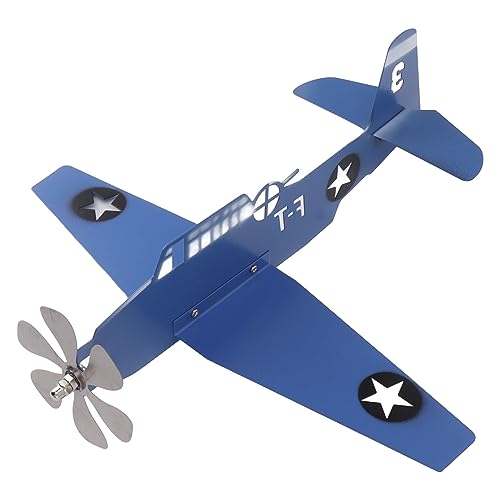 Veleta de Avión, de Acero Inoxidable, para Exteriores, Molino de Viento, Escultura de Avión, Molinos de Viento, Adornos de Jardín para Jardín, Patio, Césped