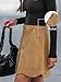 CUPSHE Women Skirt Buttons Pocket Mini Skirts High Waist Petal Hem A-line Casual Fall Winter Vacation Camel Brown